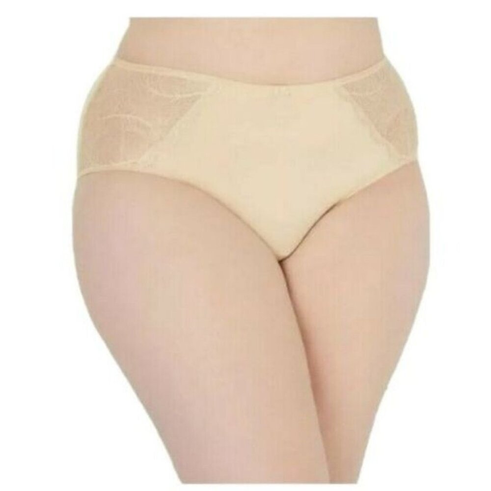INC International Concepts Womens Lace Inset Hipster Panties Frappe Size 1X NEW